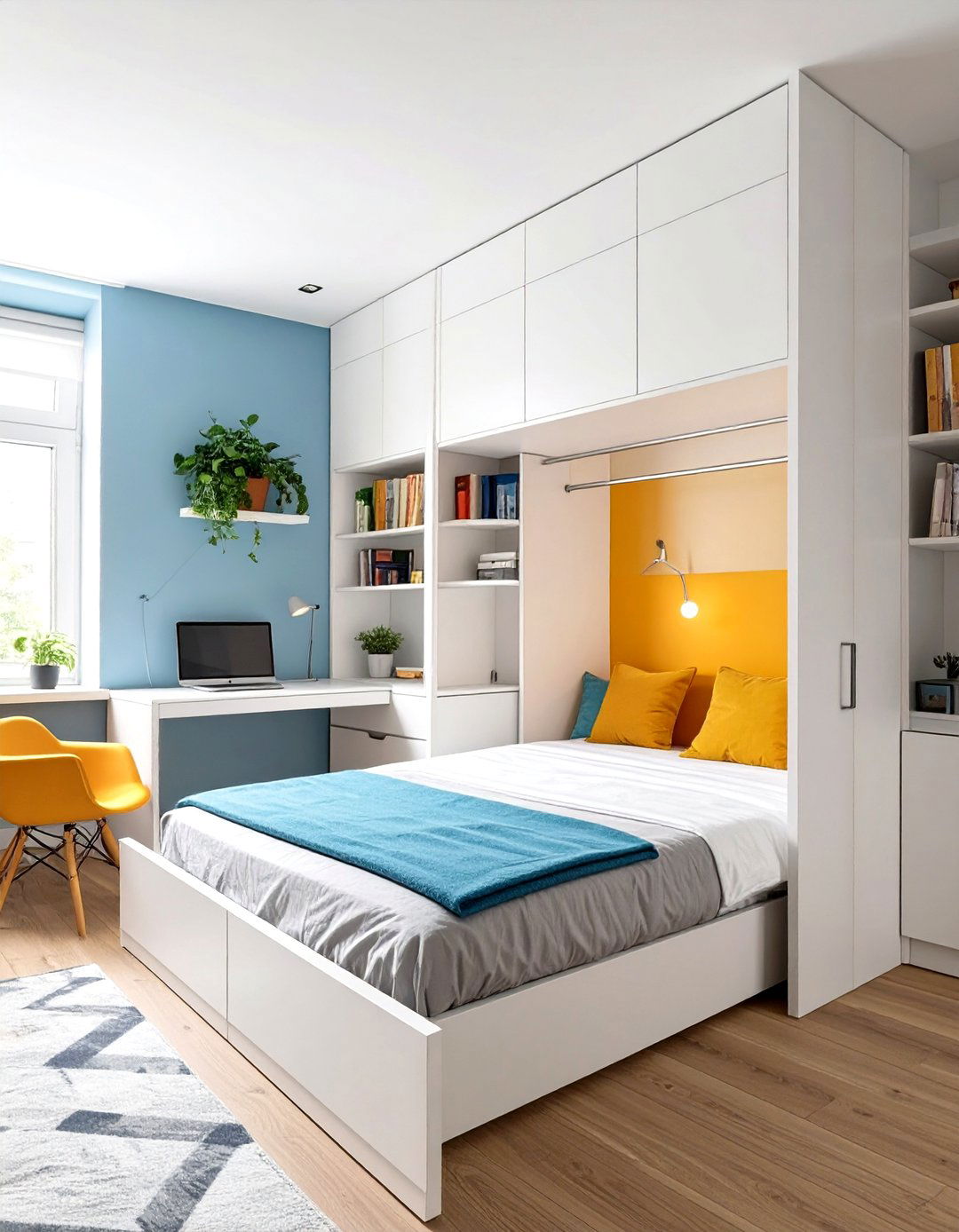 Compact Murphy Bed Study Office - 30 study interior design ideas