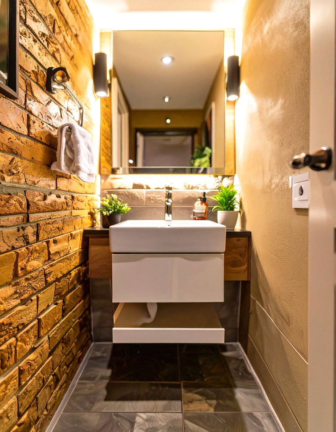 Compact Narrow Sink Designs - 30 small basement bathroom ideas