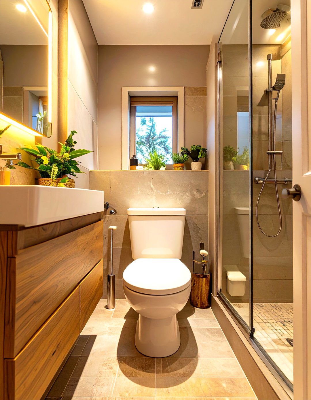 Compact One Piece Toilets - 30 small bathroom remodeling ideas