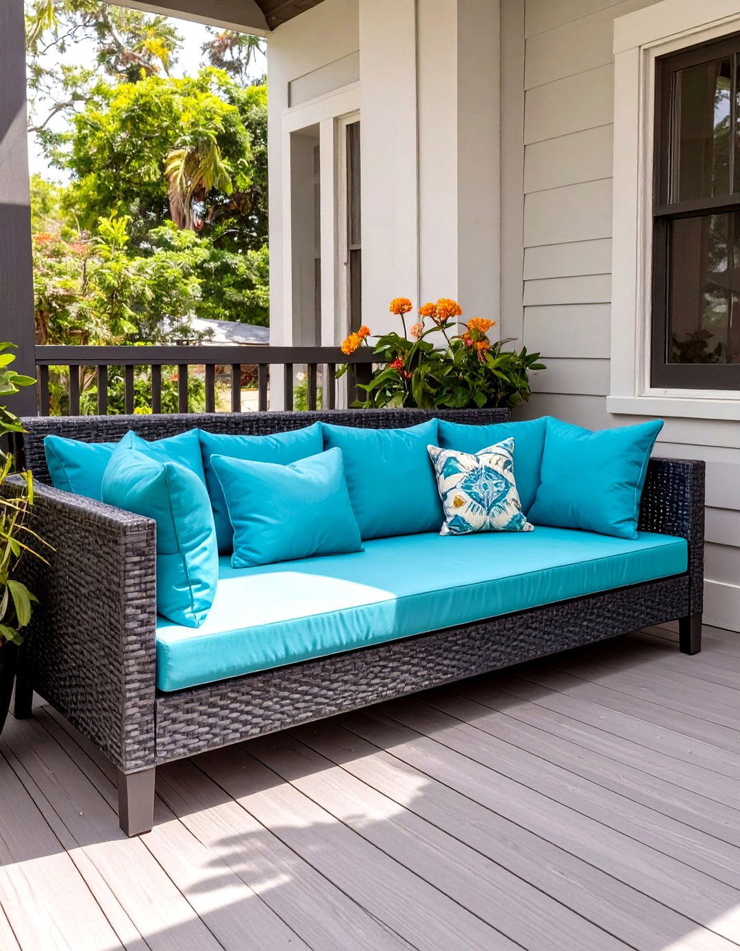 Compact Outdoor Daybed for Small Decks - 30 small deck furniture ideas