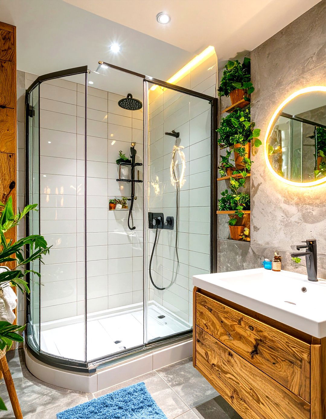 Compact Shower Room with a Corner Layout - 30 shower room ideas