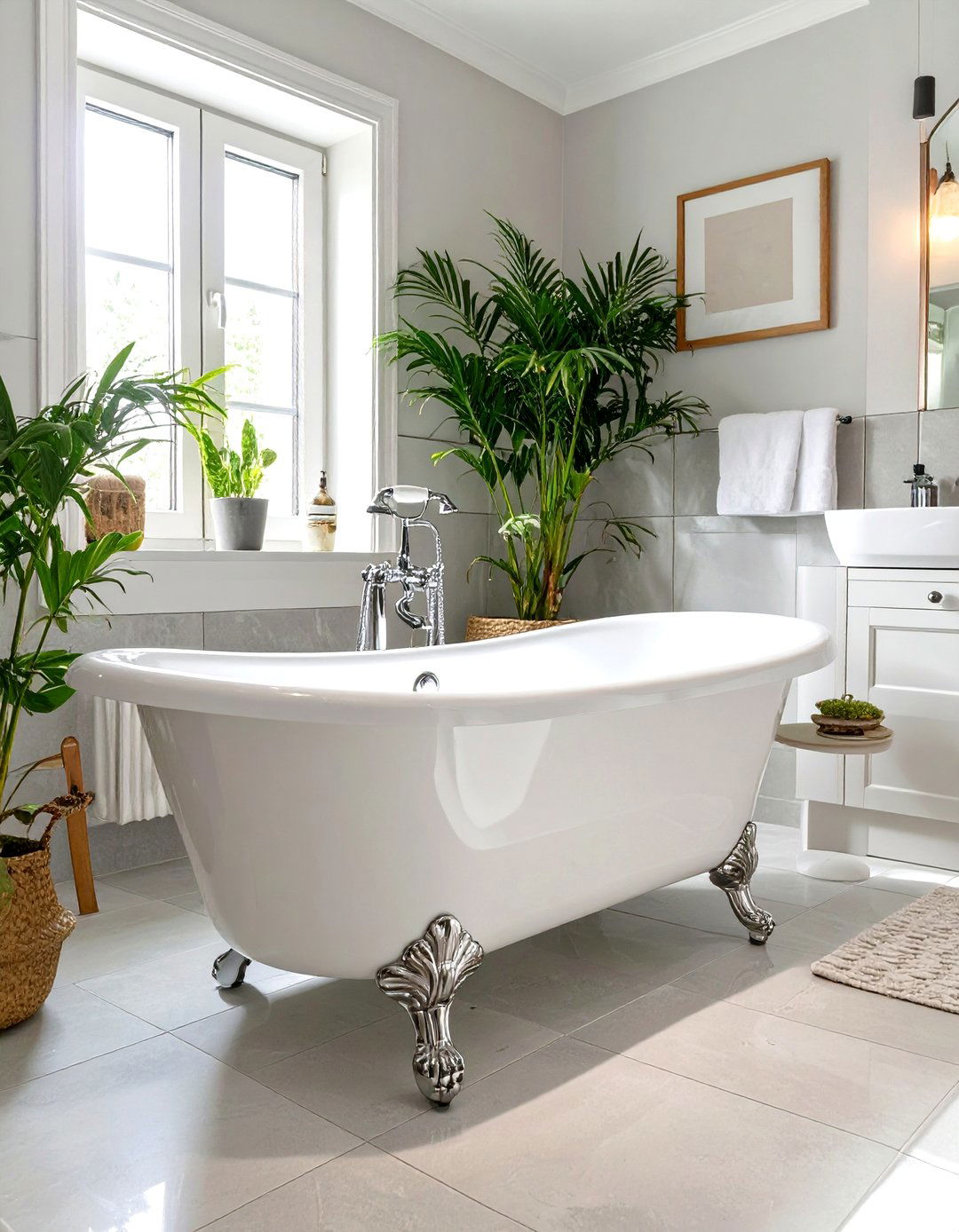 Compact Slipper Tub - 30 small bathroom ideas with tub