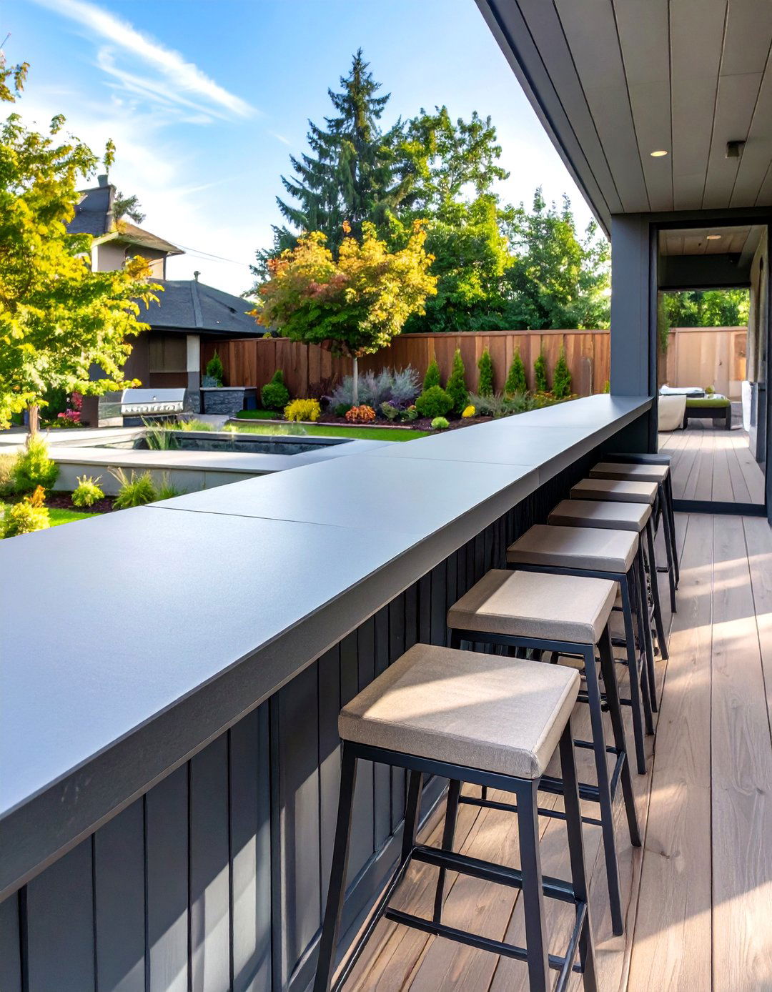 Drink Railing 30 Modern Horizontal Deck Railing Ideas for Sleek Decks - We Love Home Blog