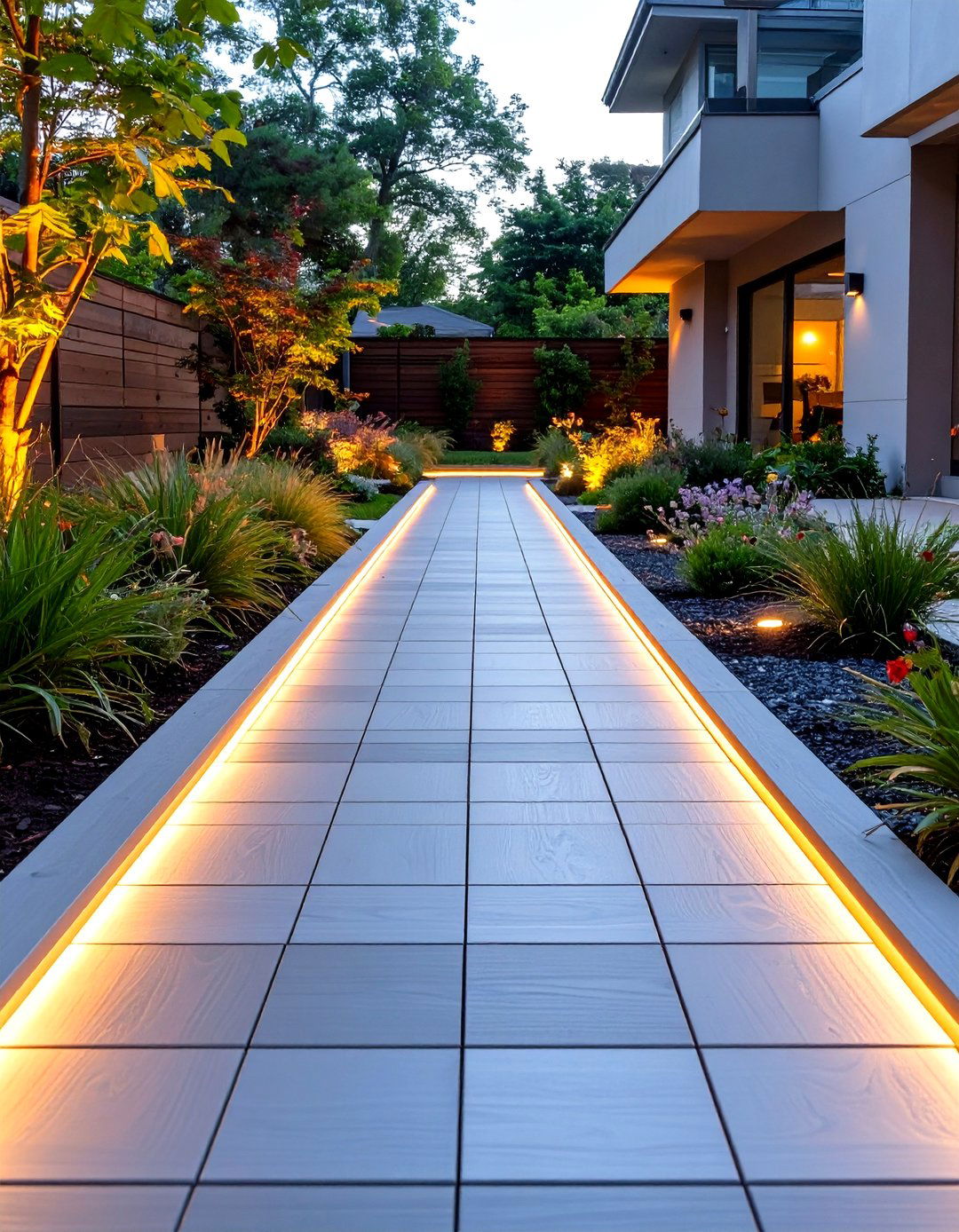 Composite Decking Garden Walkway - 30 modern garden path ideas