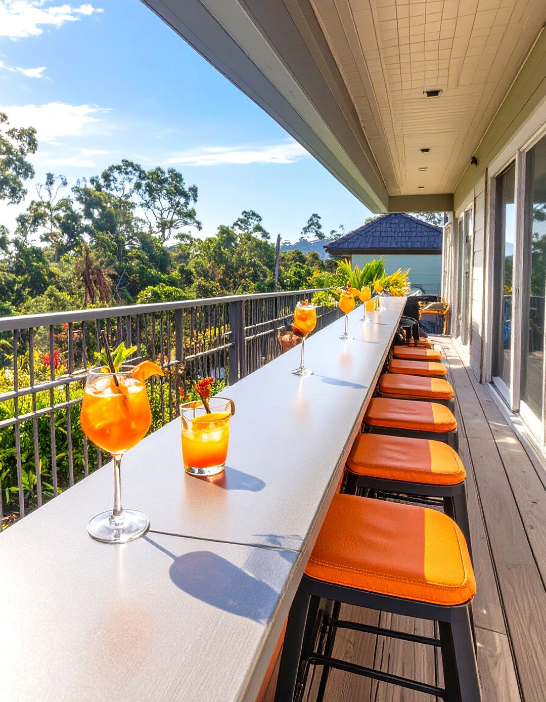 Composite Railing with Integrated Drink Rail - 30 composite deck railing ideas