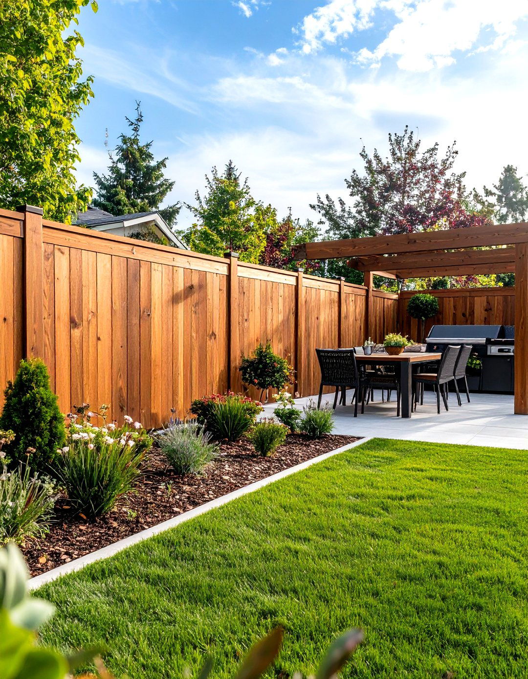Composite Wood Patio Fence - 30 patio fence ideas