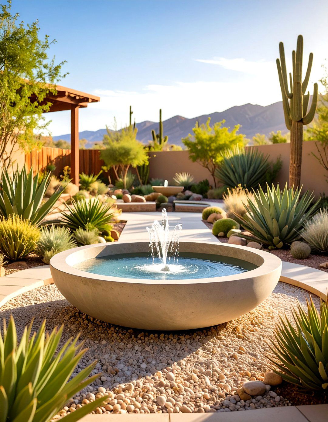 Concrete Bowl Garden Fountain - 30 garden fountain ideas