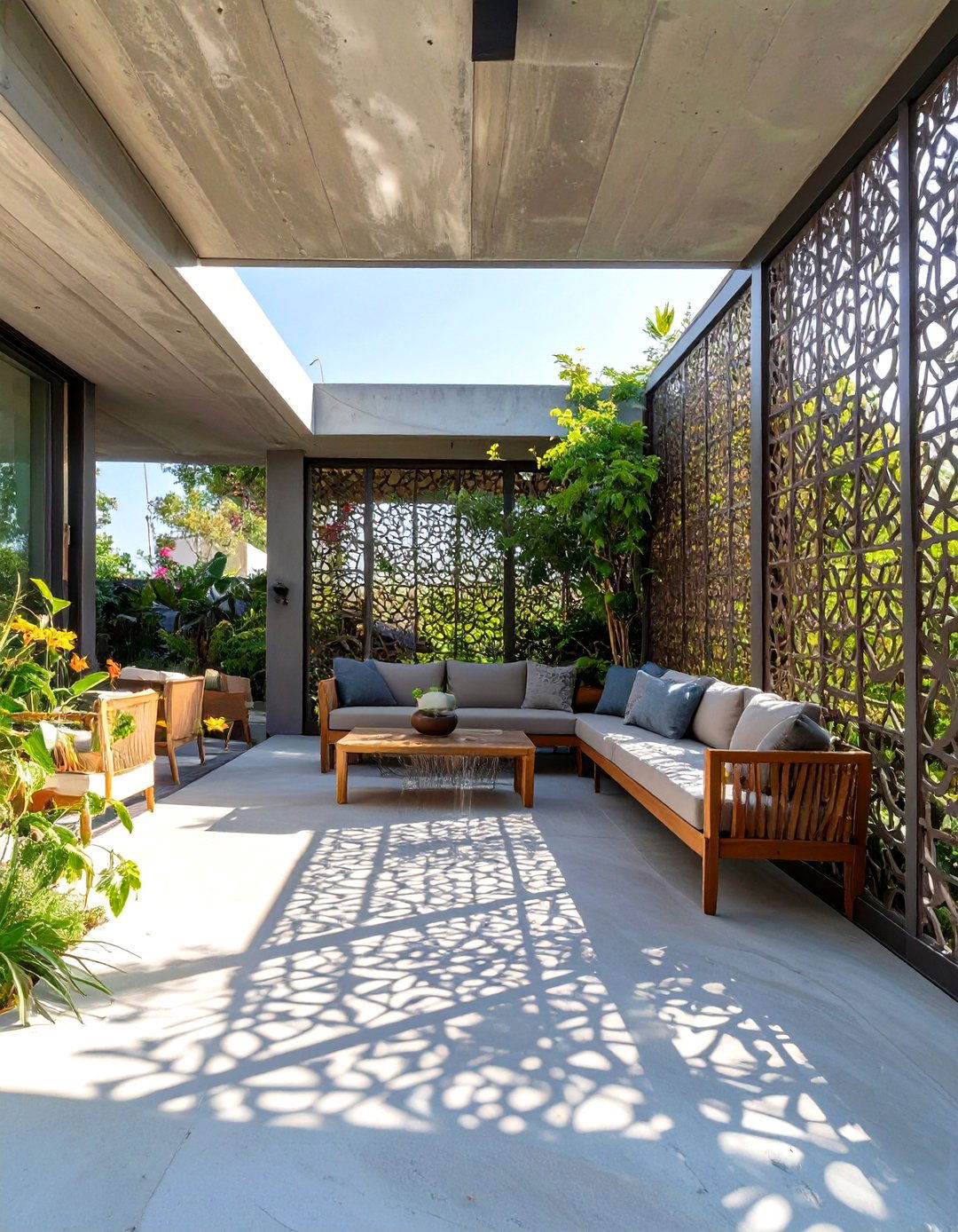 30 Modern Concrete Deck Ideas for Your Outdoor Space - We Love Home Blog
