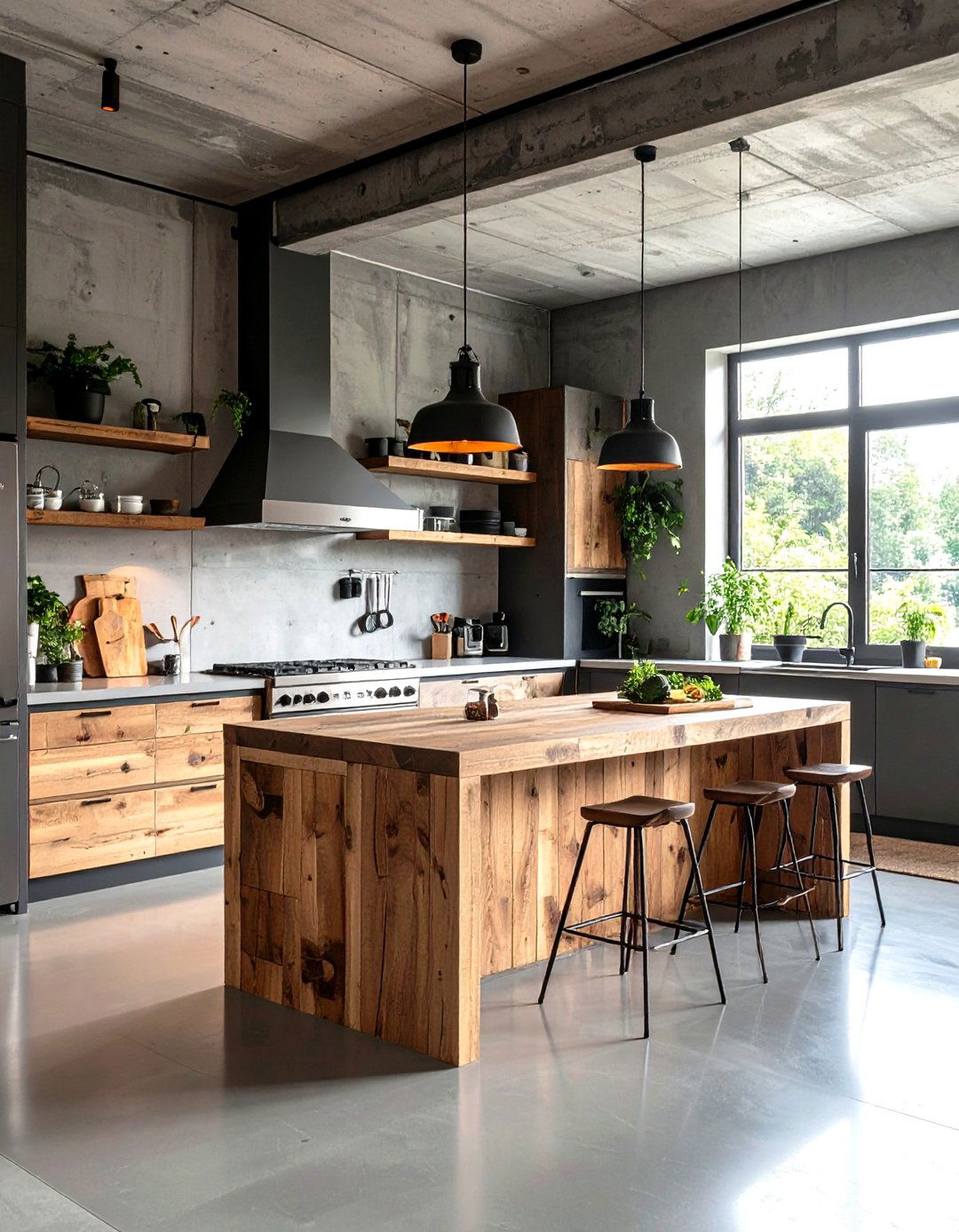 Concrete Effect Kitchen Wallpaper - 30 kitchen wallpaper ideas