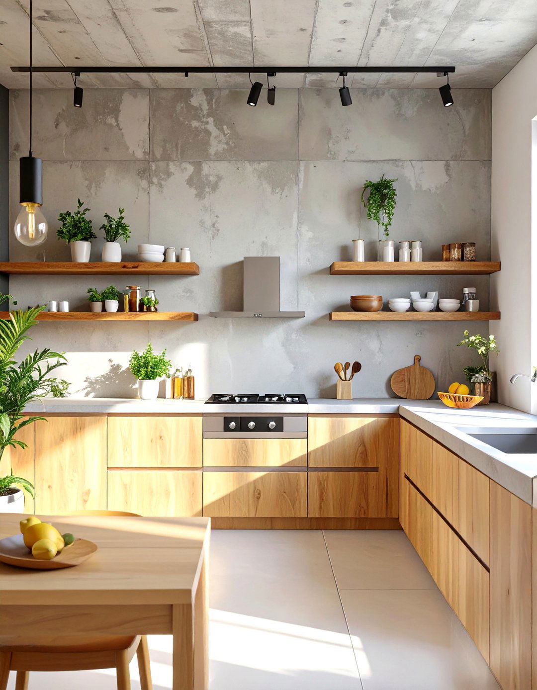 Concrete Finish Backsplash