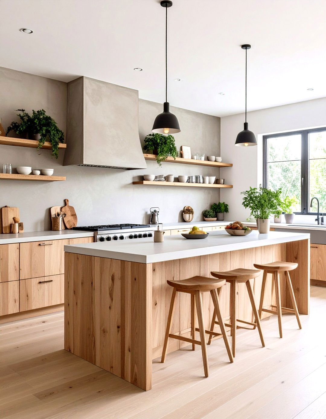 Concrete Finish Backsplash - 30 easy backsplash ideas