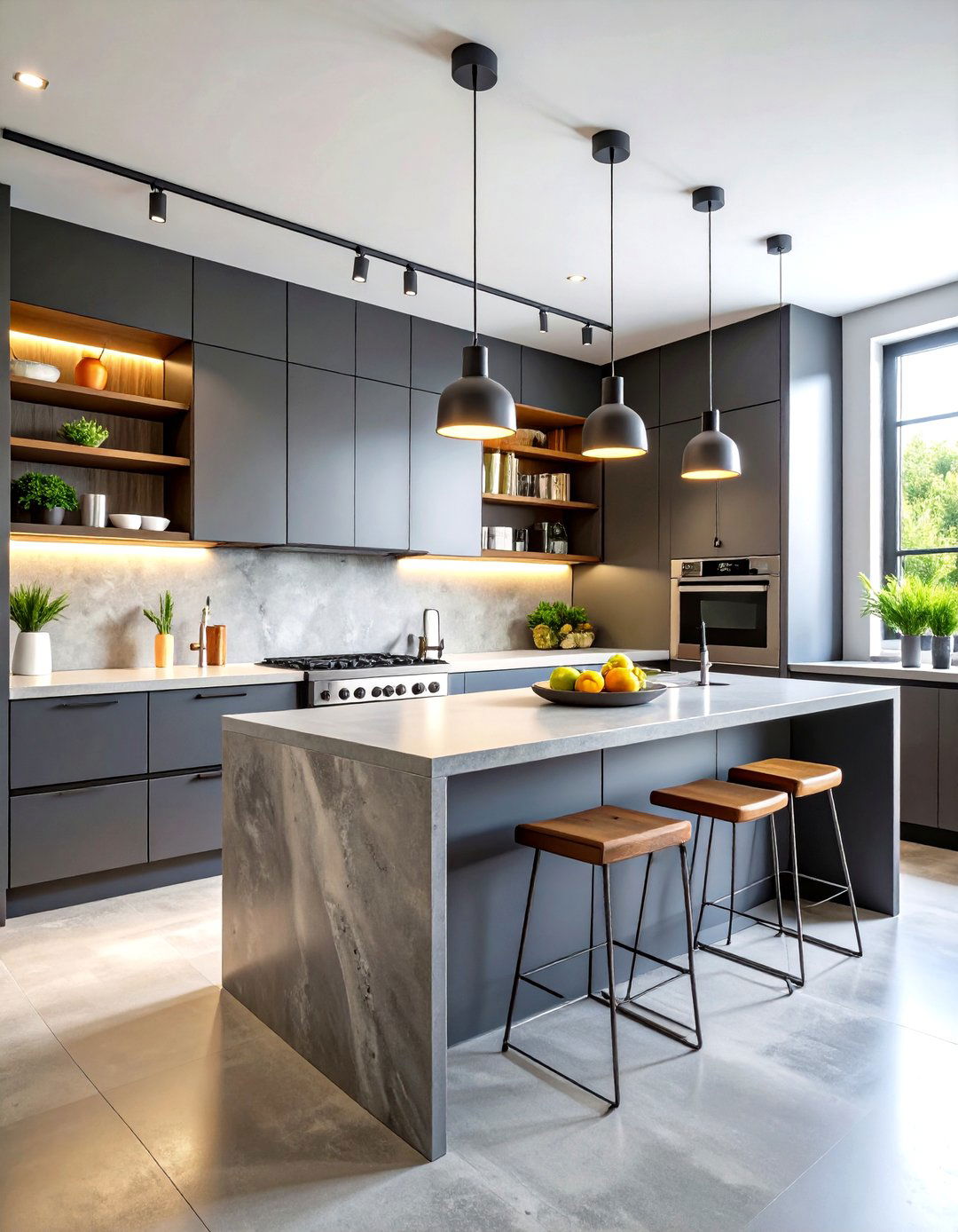 Concrete Finish Kitchen Backsplash - 30 kitchen backsplash ideas 2023