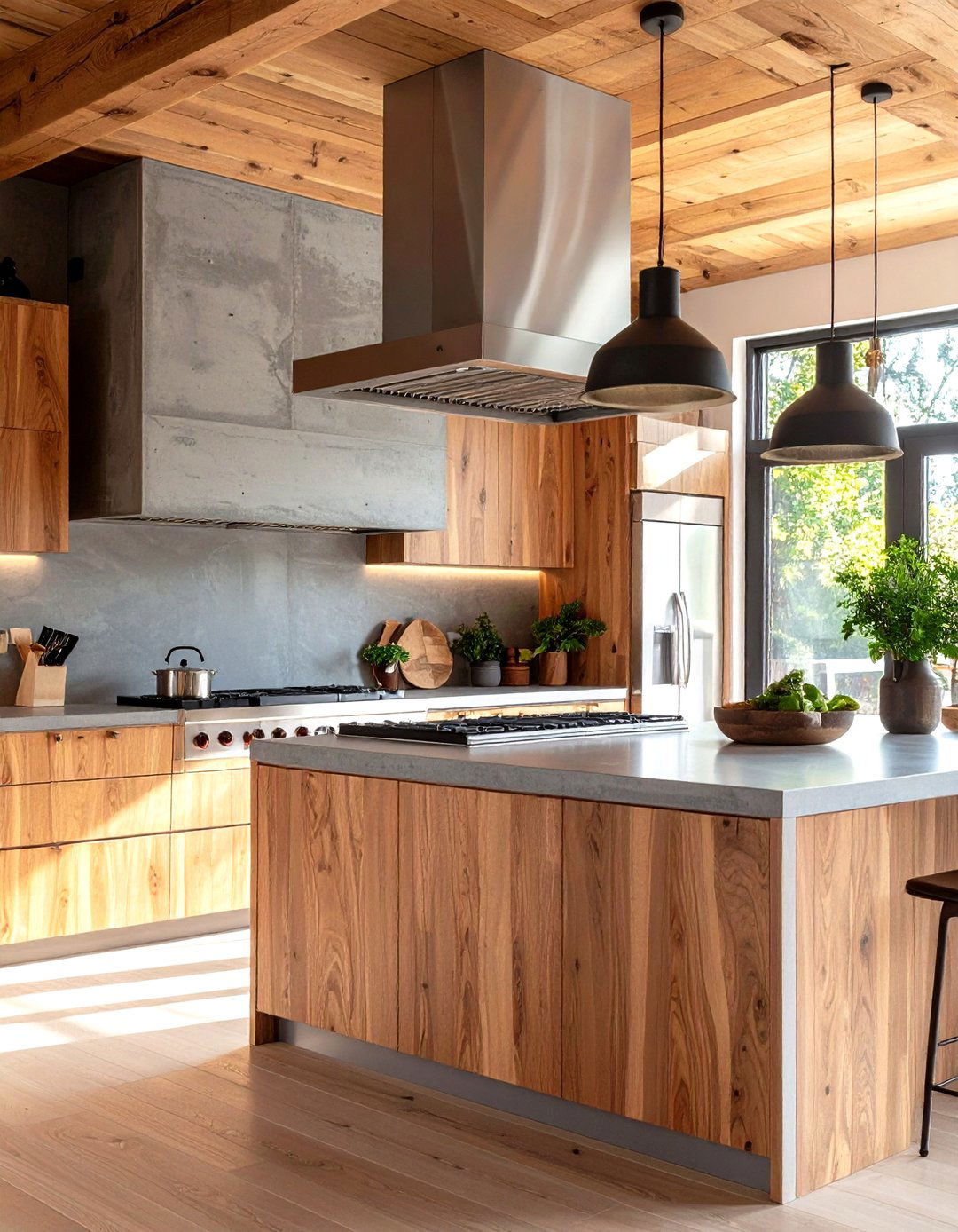 Concrete Finish Kitchen Vent Hood - 30 kitchen vent hood ideas