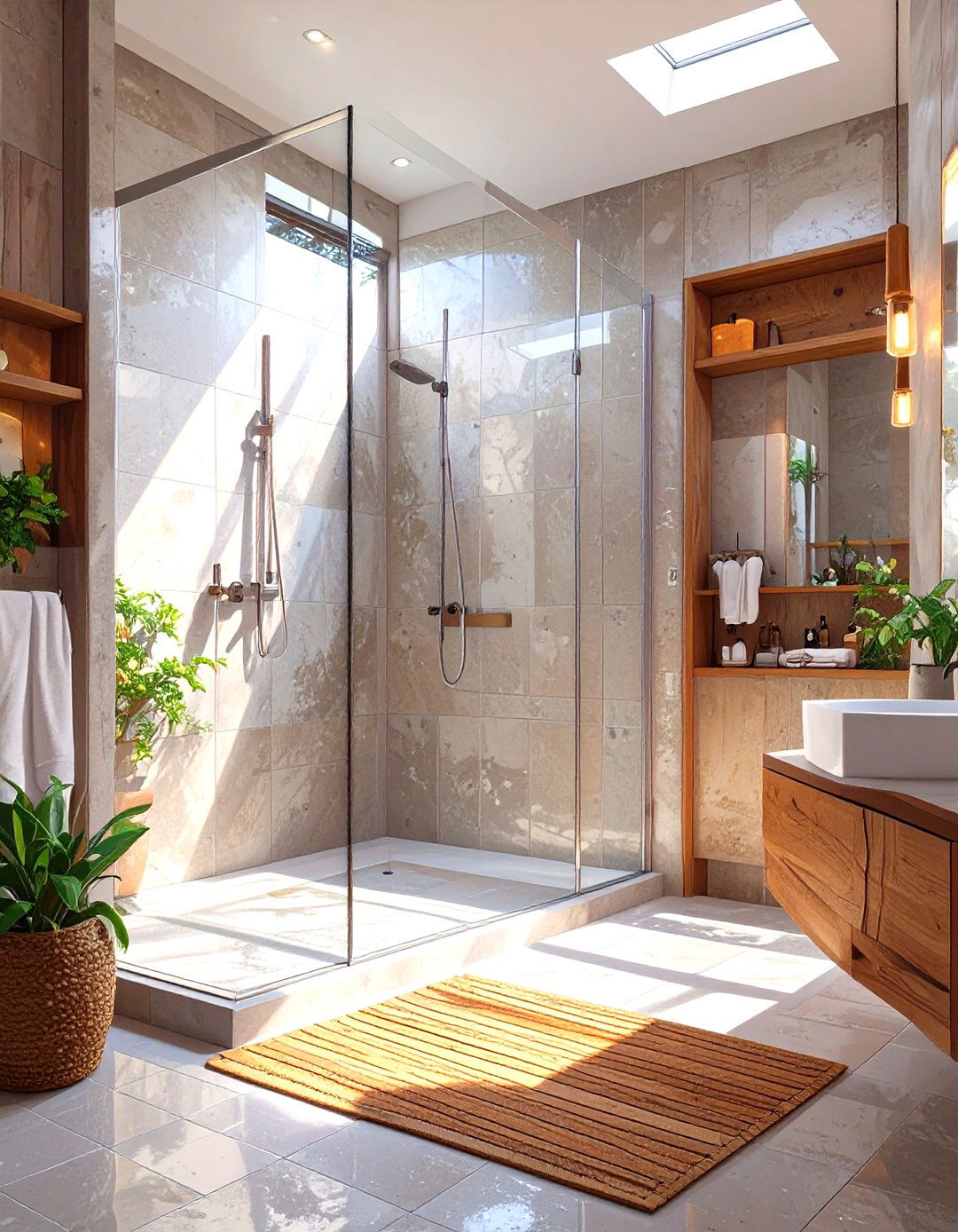 Concrete Look Tile Walk In Shower - 30 master bathroom walk in shower tile ideas