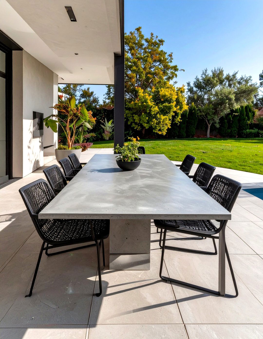 Concrete Outdoor Dining Table - 30 outdoor furniture ideas