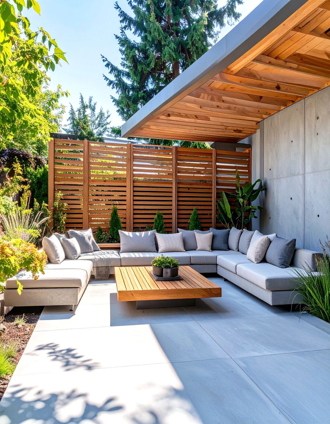 30 Modern Concrete Patio Designs to Elevate Your Yard - We Love Home Blog