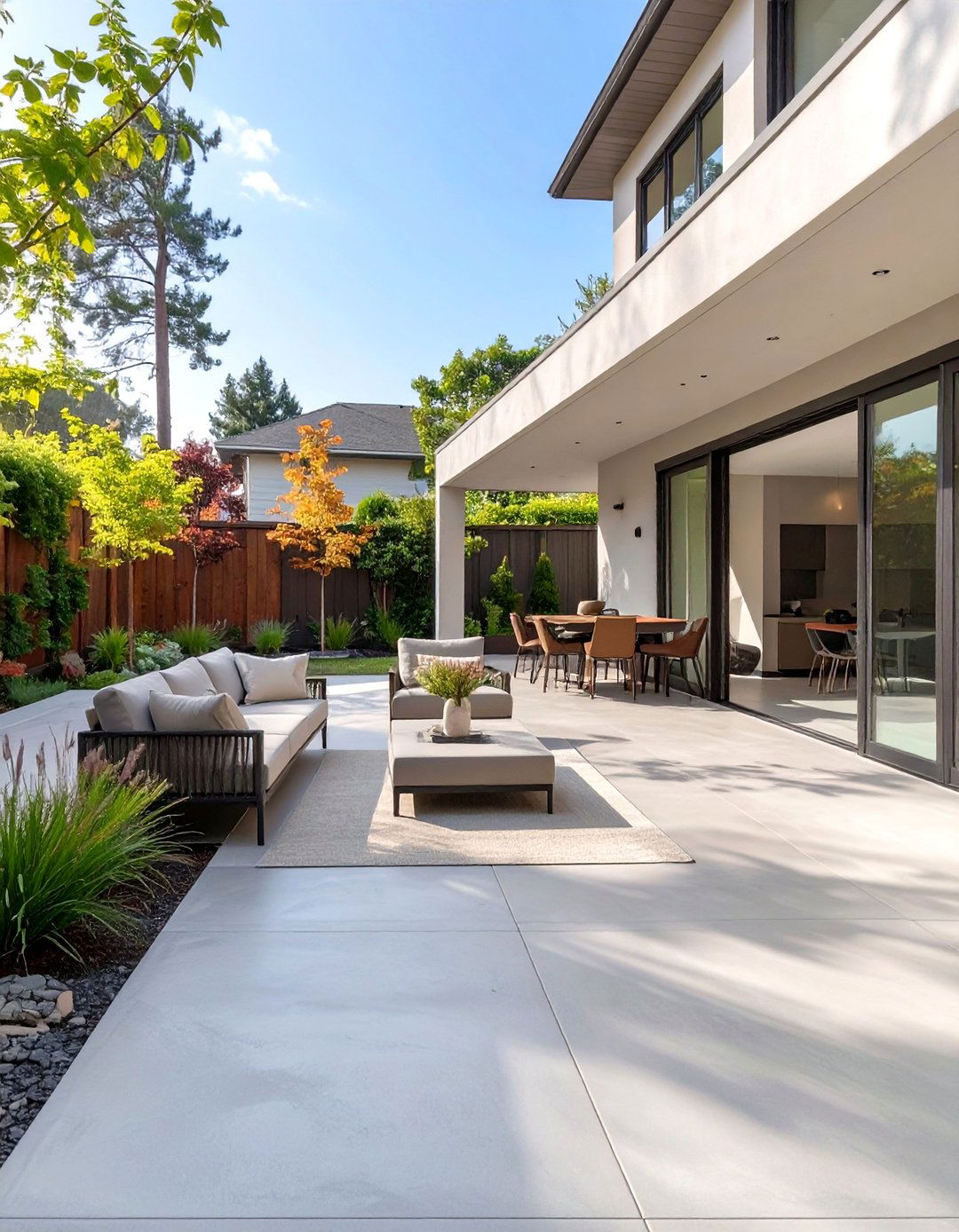 Concrete Resurfacing with Texture - 30 cheap patio floor ideas