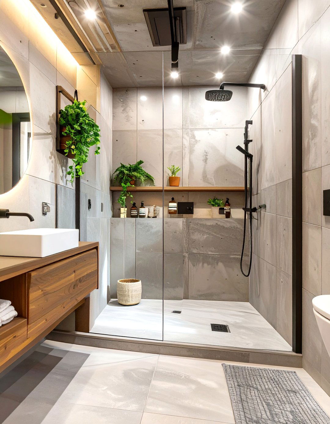 Concrete Shower Stall - 30 shower stall ideas