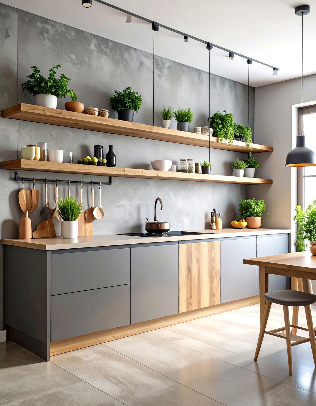 Concrete Skim Coat Backsplash - 30 rustic backsplash ideas