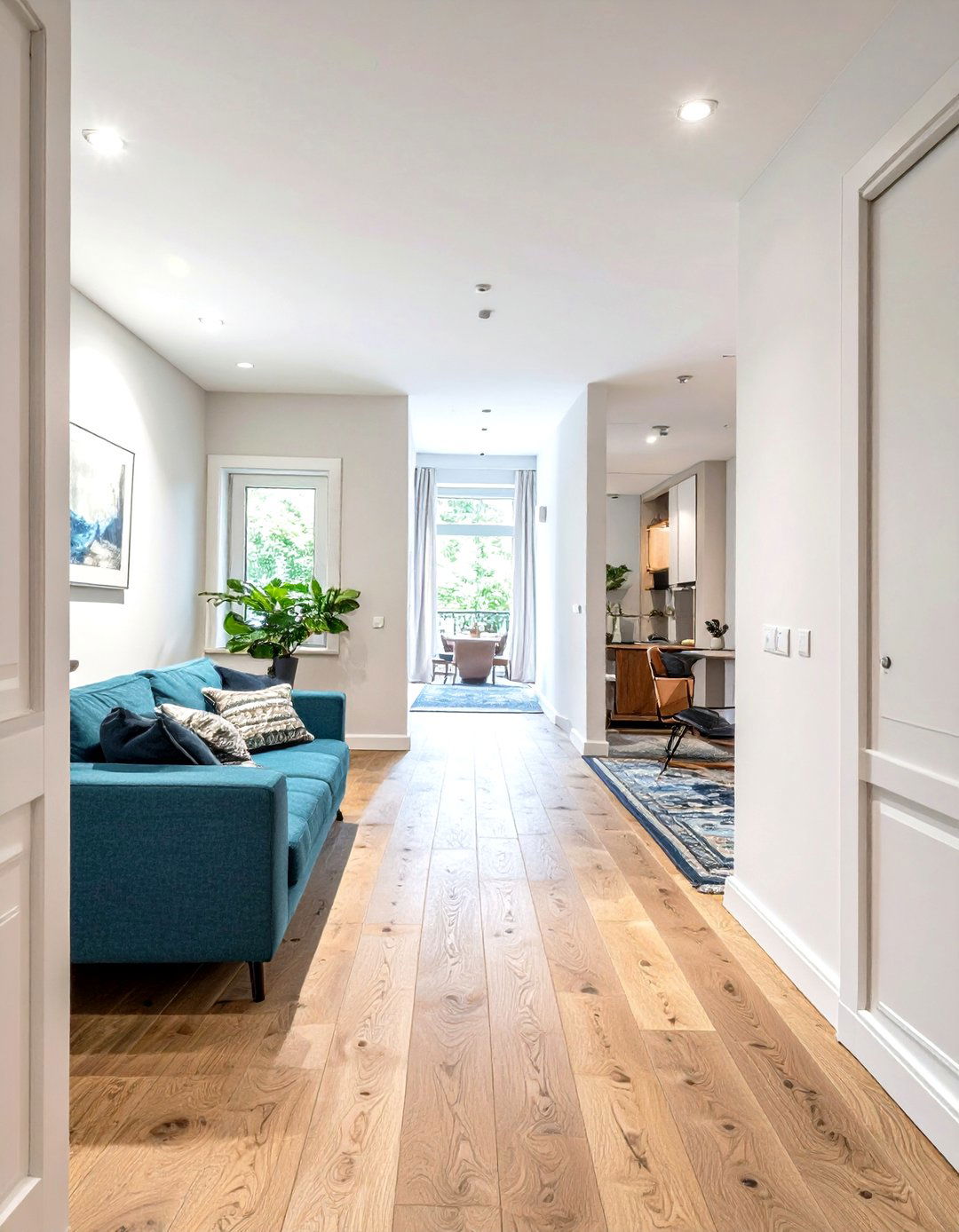 Consistent Flooring Throughout - 30 small living room design ideas