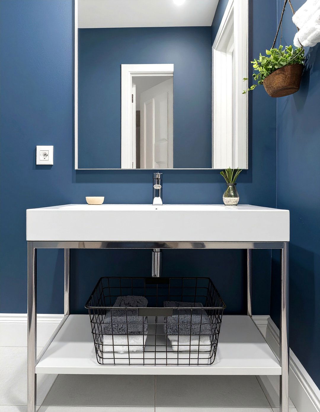 Console Sink with Open Legs - 30 very small small half bathroom ideas