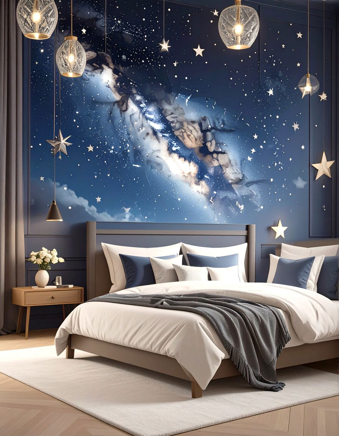 Constellation and Starry Sky Wallpaper - 30 wallpaper ideas for bedroom