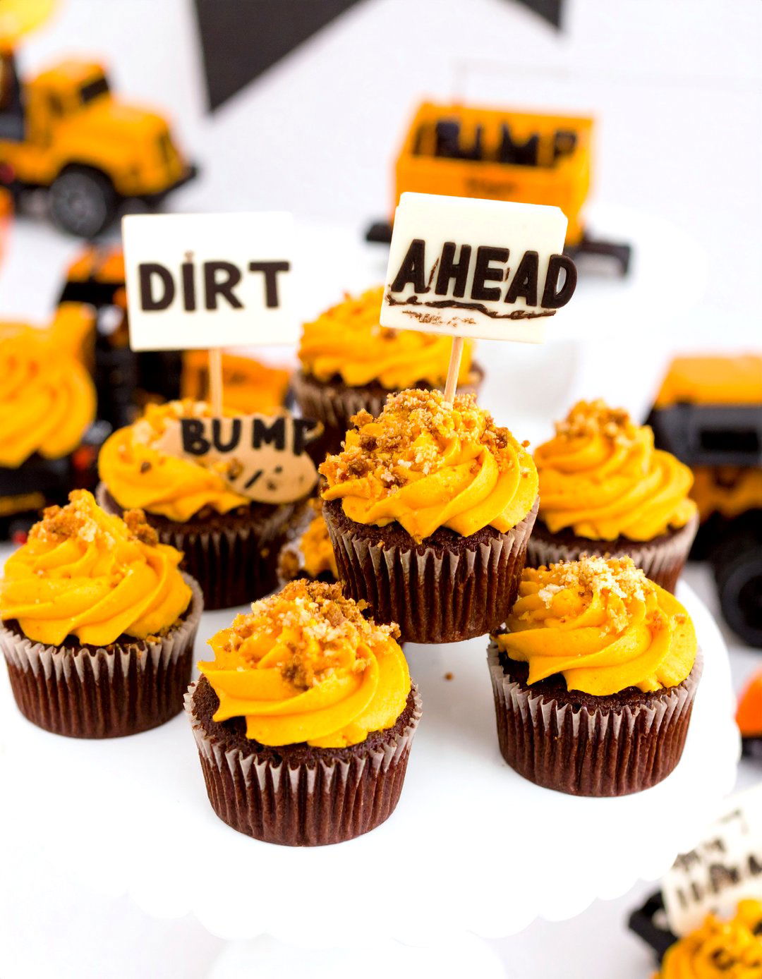 Construction Zone Cupcakes - 30 baby shower cupcake ideas