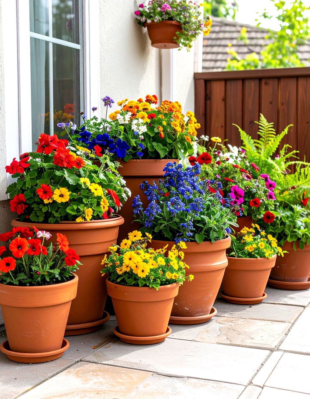 Container Gardening for Color - 30 patio decorating ideas on a budget