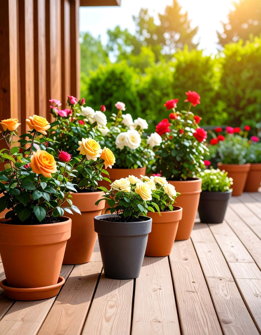Container Rose Garden for Patios - 30 rose garden ideas