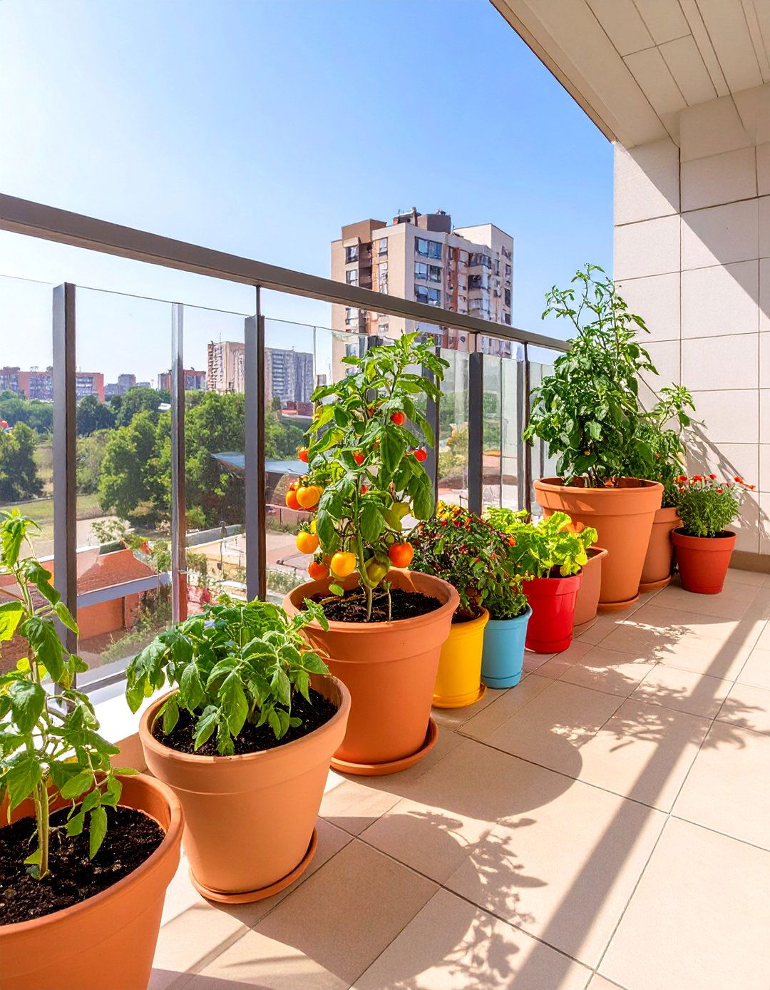 Container Small Vegetable Garden on a Balcony - 30 small vegetable garden ideas