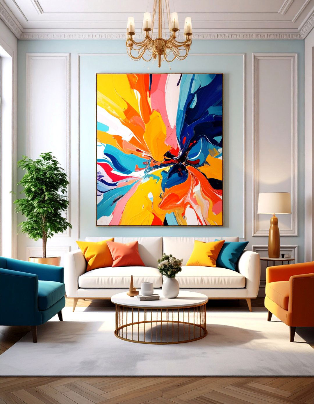 Contemporary Abstract Art - 30 parisian interior design ideas