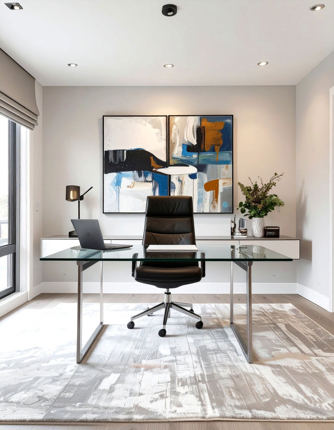 Contemporary Clean Lined Home Office - 30 home office decorating ideas
