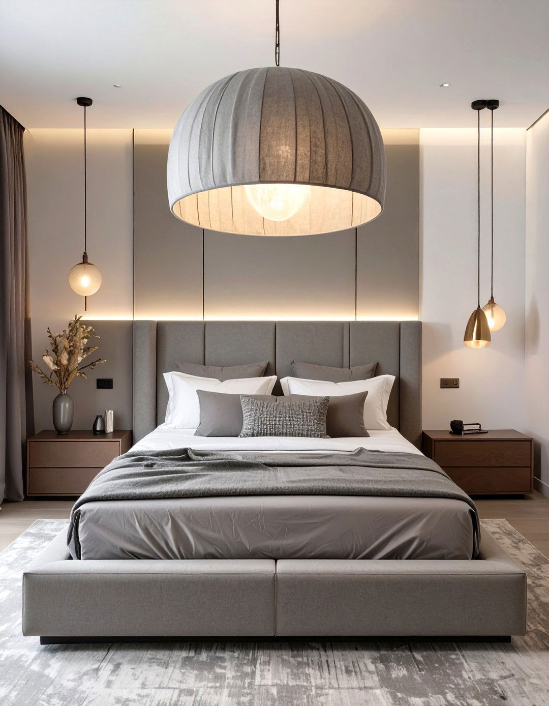 Contemporary Drum Pendant Light - 30 bedroom ceiling light ideas