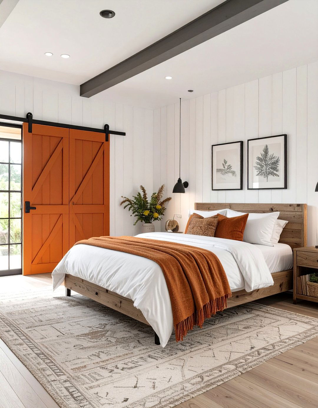 Contemporary Farmhouse Burnt Orange Bedroom - 30 burnt orange bedroom ideas