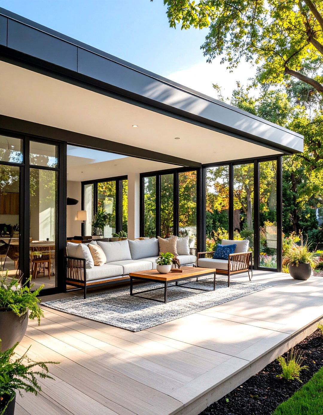 Contemporary Glass Enclosed Porch - 30 front door porch ideas