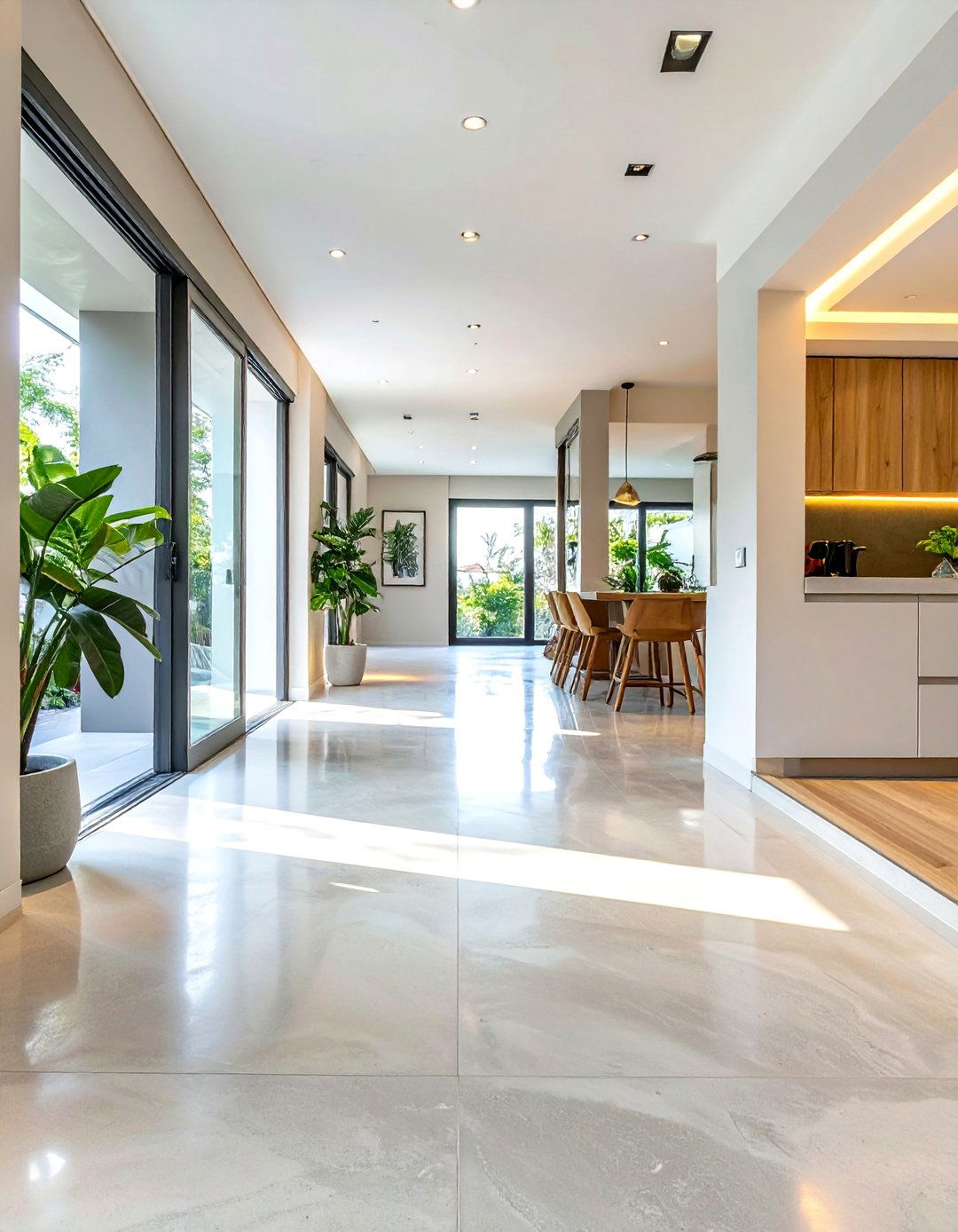 Continuous Flooring Throughout - 30 terrace house interior design ideas