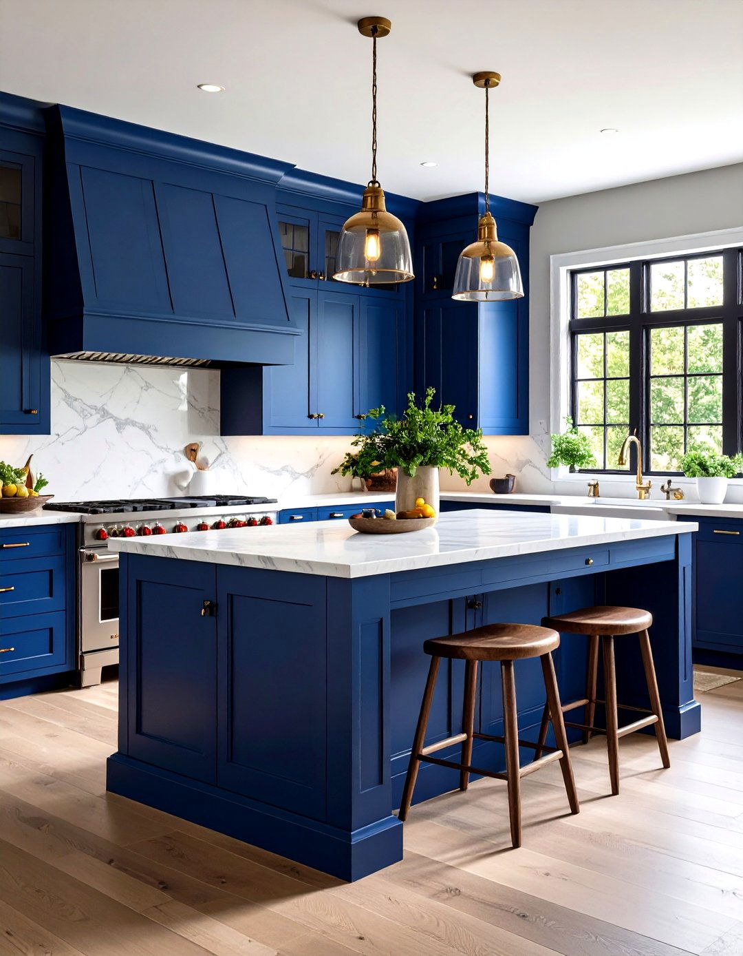 Contrasting Color Farmhouse Kitchen Island - 30 rustic farmhouse kitchen island ideas
