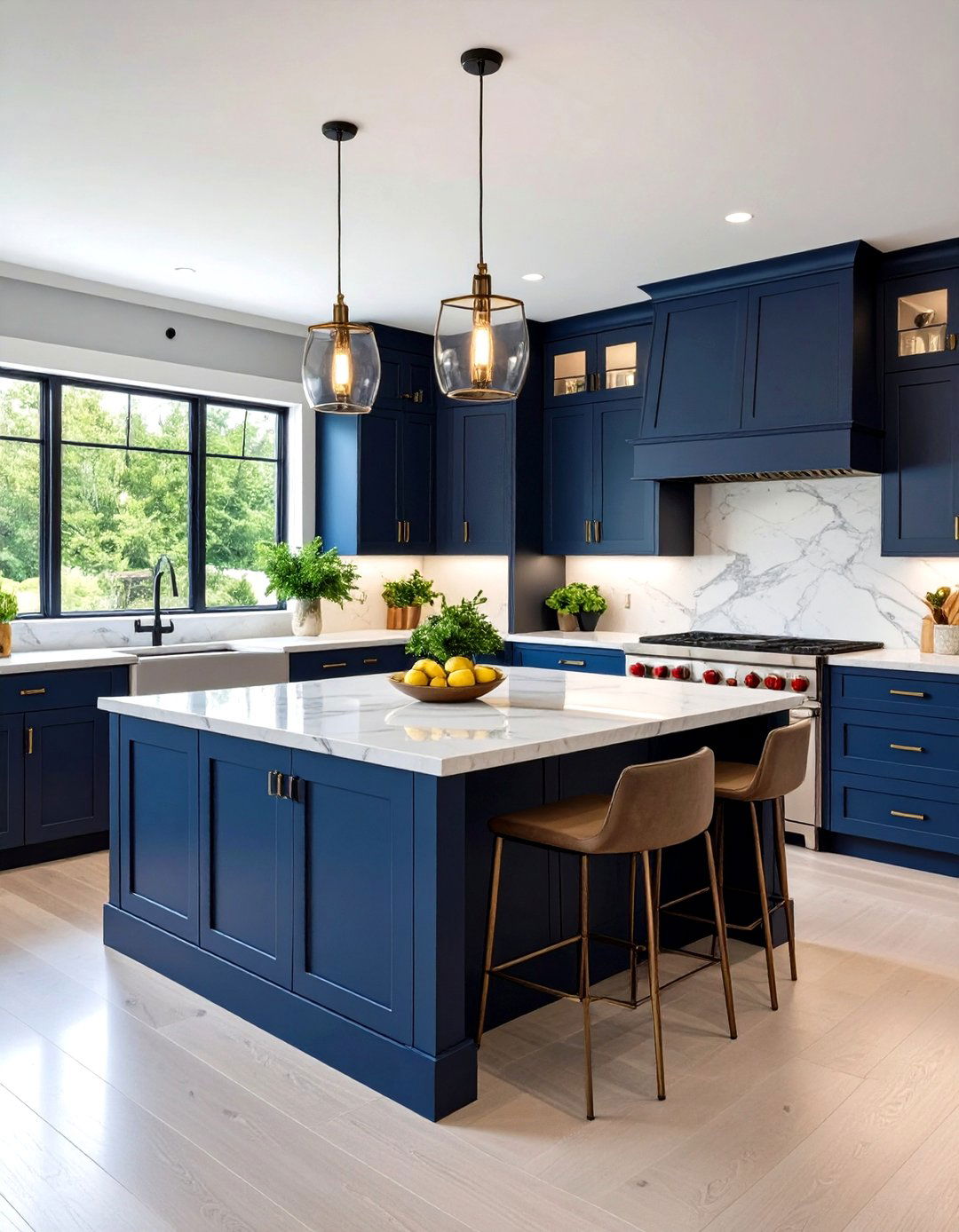 Contrasting Island Kitchen Cabinets - 30 kitchen cabinets paint ideas