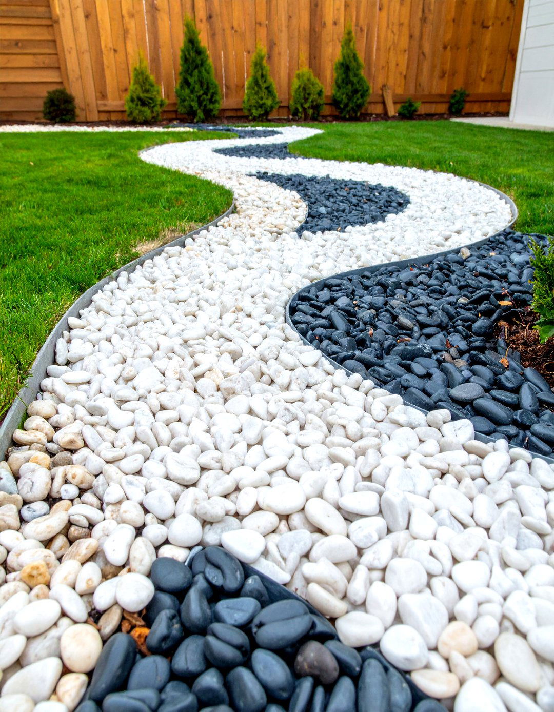 Contrasting Rock Textures - 30 front yard landscaping ideas with rocks no grass