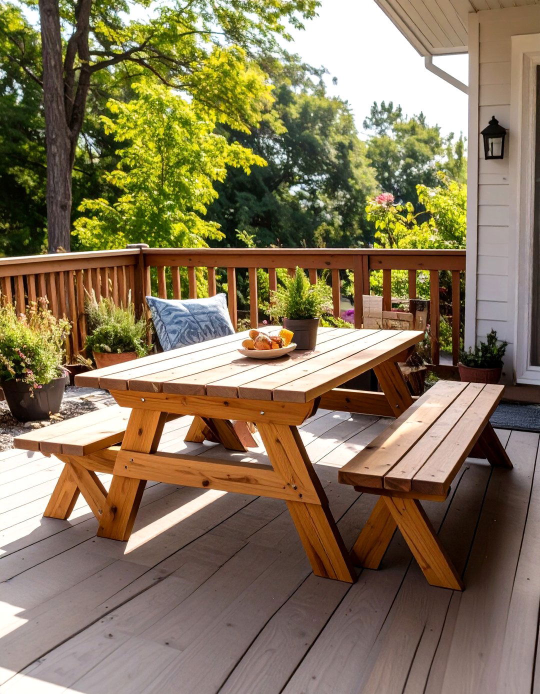 Convertible Deck Bench and Table - 30 deck bench ideas
