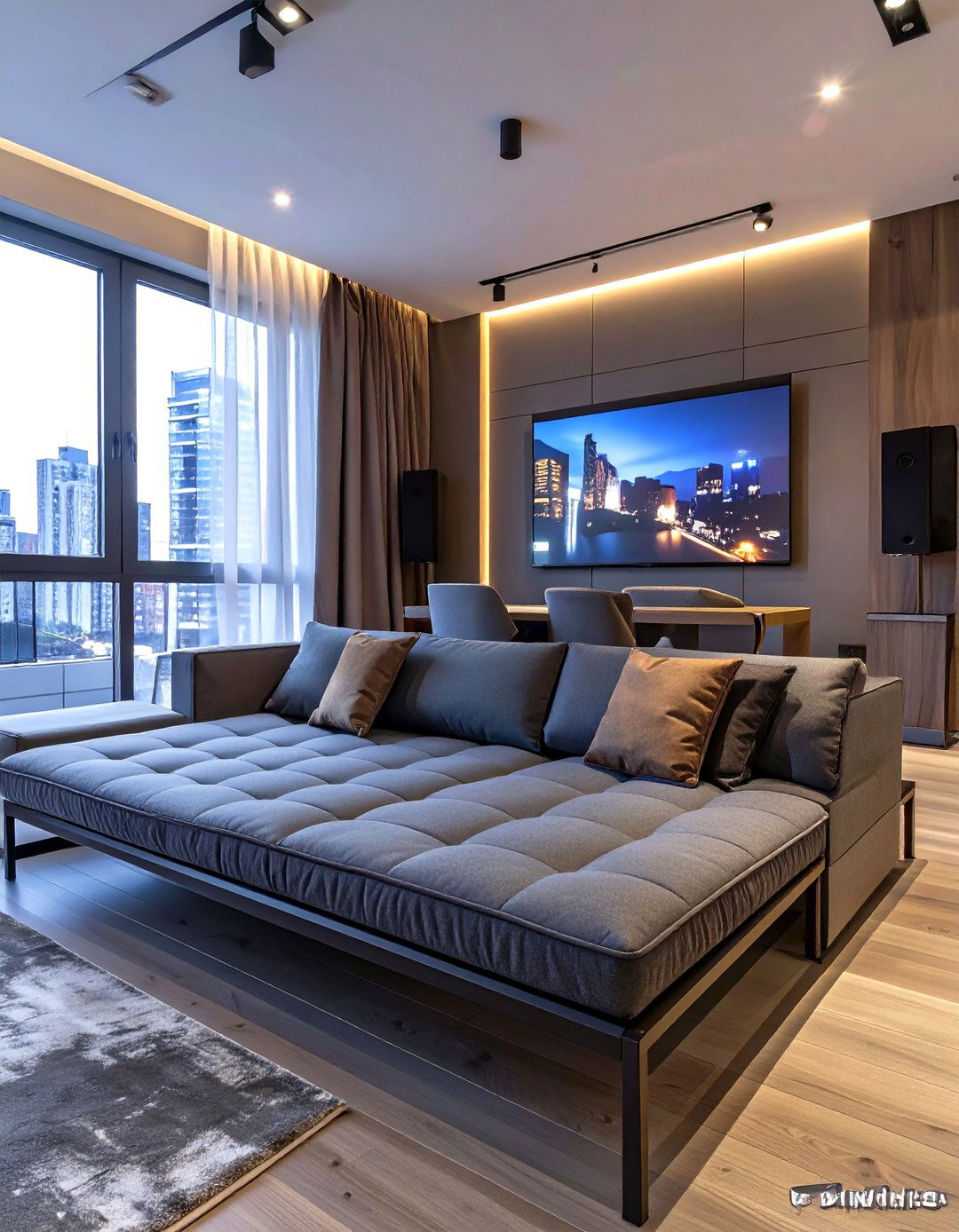 Convertible Futon Sofa - 30 small home theater seating ideas