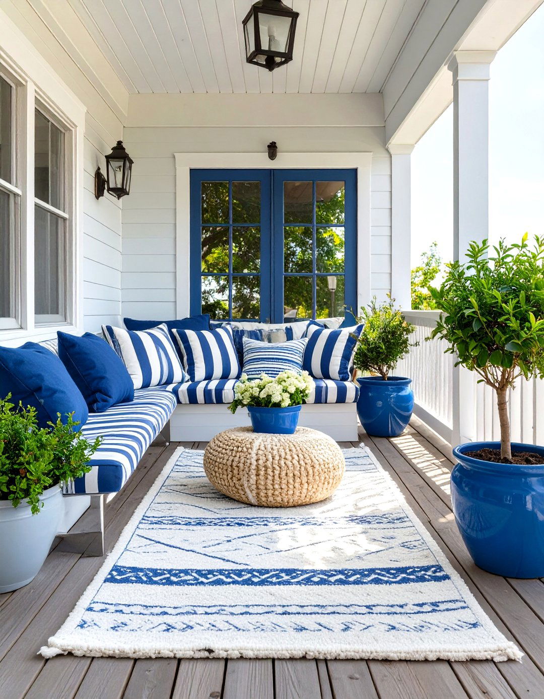 Coordinated Color Scheme - 30 small deck decorating ideas