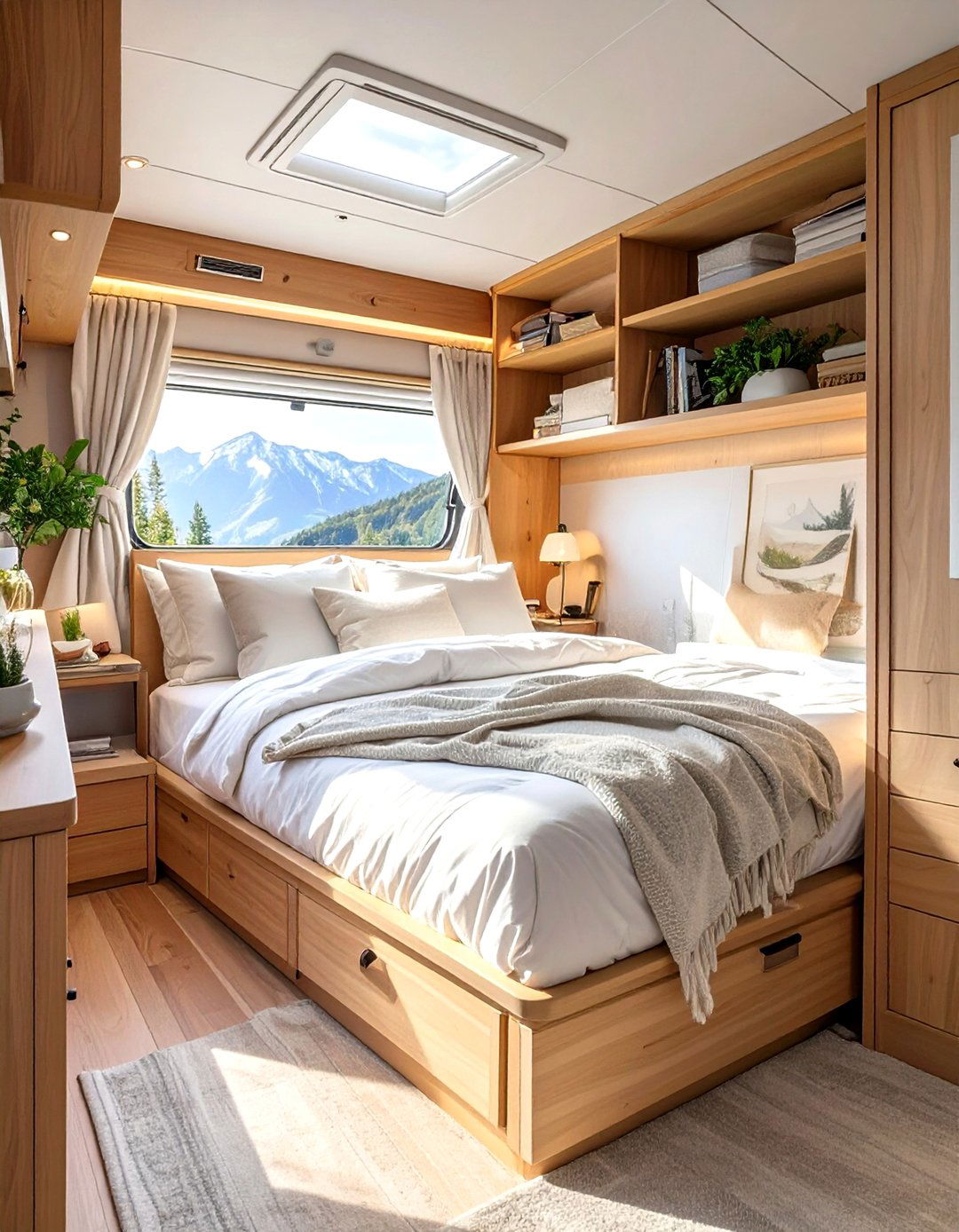 Corner Bed Layout Optimization - 30 small rv bedroom ideas