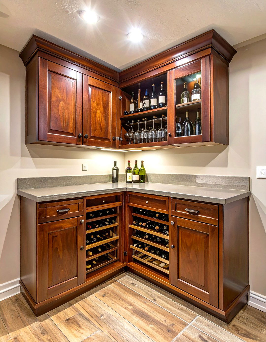 Corner Cabinet Small Basement Bar - 30 small basement bar ideas