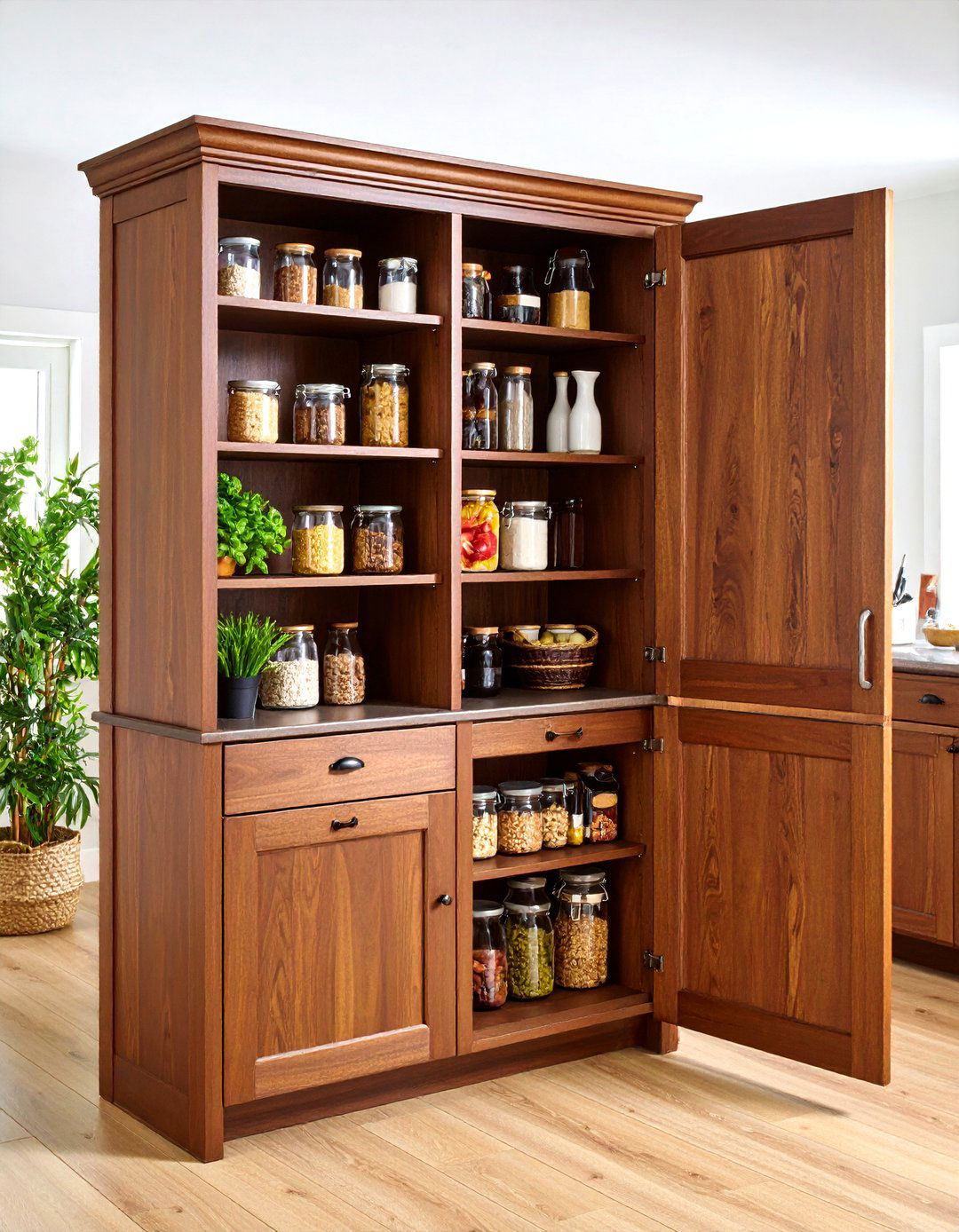 Corner Freestanding Kitchen Pantry Cabinet - 30 kitchen pantry designs pictures