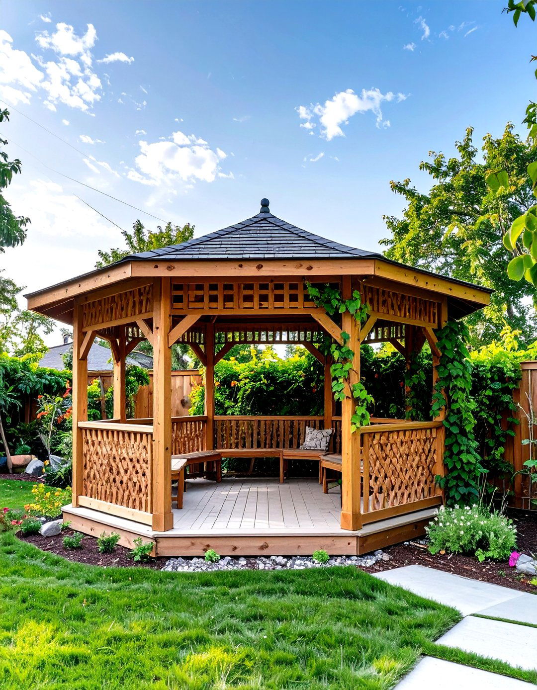 Corner Lot Small Backyard Gazebo - 30 small backyard gazebo ideas