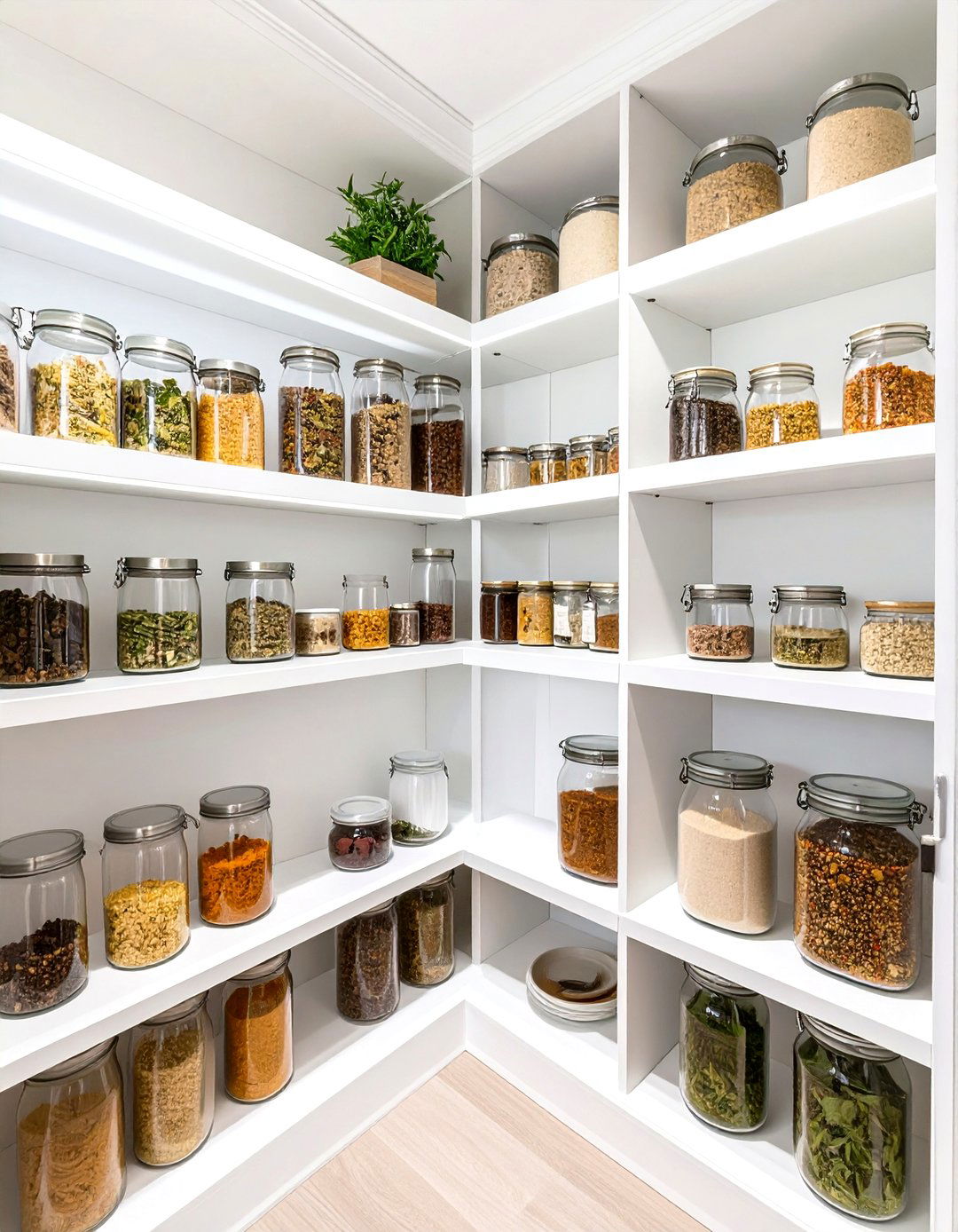 Corner Pantry with Rotating Shelves - 30 corner pantry ideas