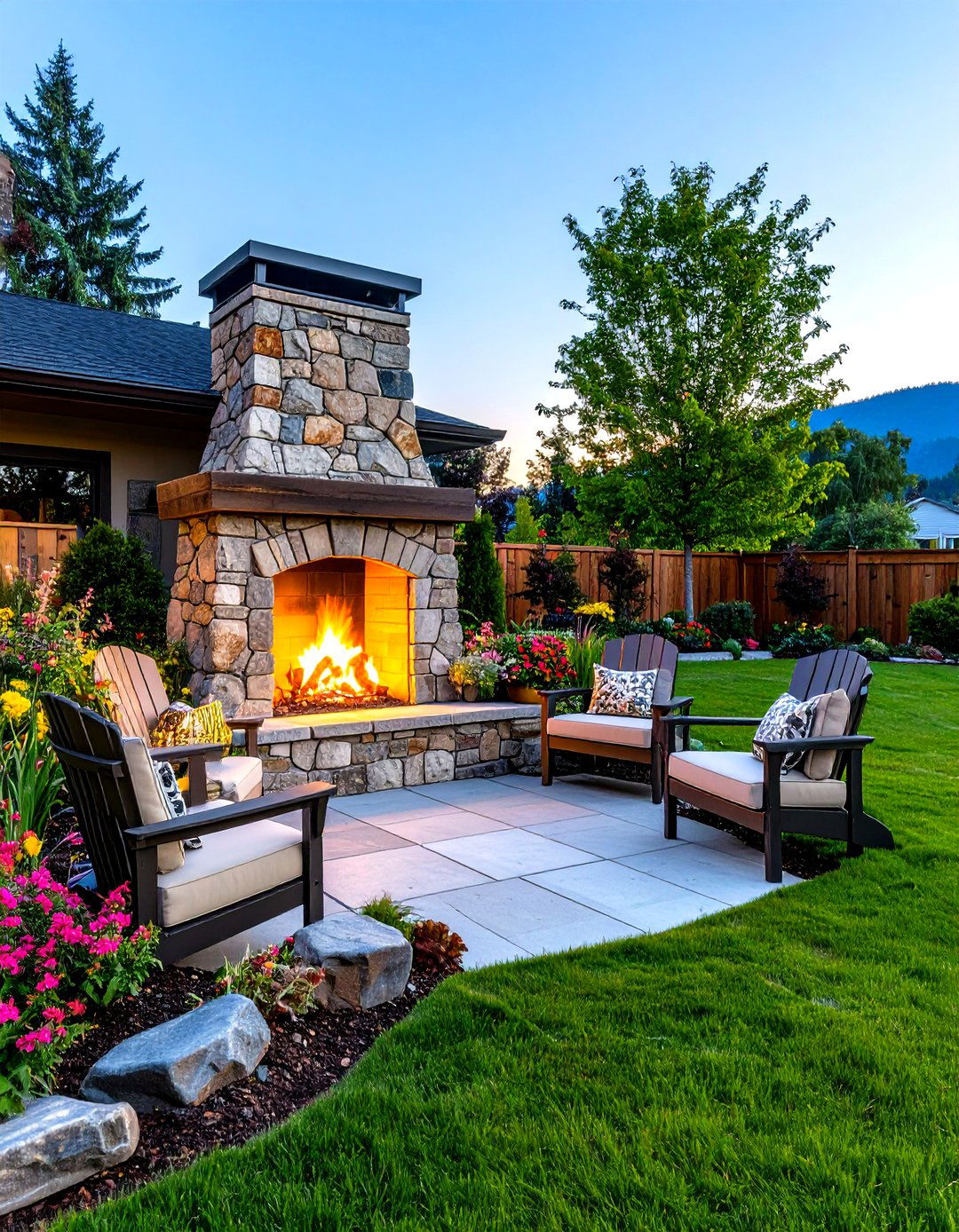 Corner Patio Fireplace for Small Spaces - 30 patio fireplace ideas