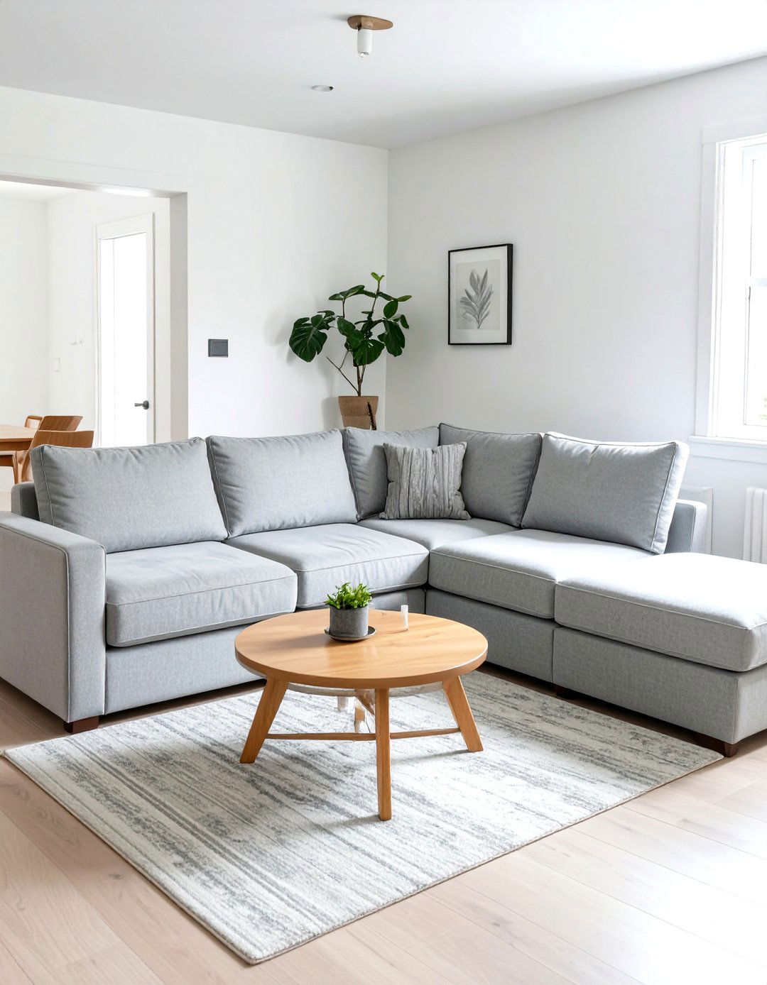 Corner Placed L Shaped Sectional Layout - 30 small living room sectional layout ideas