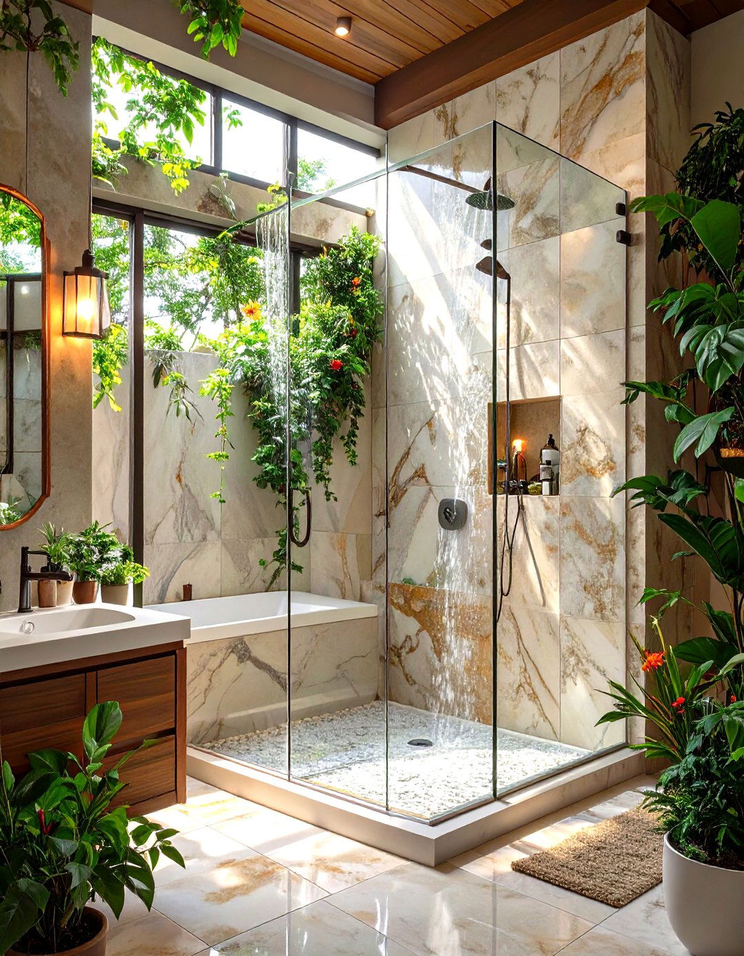 Corner Shower Enclosure Design - 30 small basement bathroom ideas